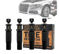Derwrtup Dégonfleur de pneu pour sols sablonneux - 4 pièces - Purgeur de pneu déserts - Valve portable pour voiture, moto, camion, vélo, camping, voyage, entretien extérieur, garage, maison