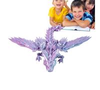 Derwrtup - Dragon en cristal flexible imprimé, dragon en cristal imprimé, jouet surprise d'œuf de dragon | Jouet pour enfants flexible et amusant, décoration de la maison pour l'année du dragon pour
