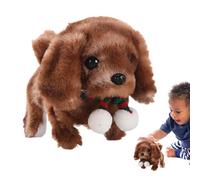 Derwrtup Jouet pour Chien Qui aboie, Chien Qui Marche, Peluche de Chien en Peluche Interactive électronique, Peluches, Jouets réalistes, Compagnon Animal pour garçons et Filles à partir de 1 an