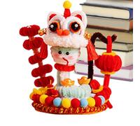 Derwrtup Kit de bricolage « Année du serpent » - Décoration de l'année du serpent de lune - Bâton torsadé Lunar Snake Year Ornament Crafts, Lion Dance Year Of The Snake