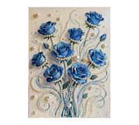 Derwrtup Kit De Peinture sur Toile - Décor Mural Floral Esthétique 30x40 cm | Kit De Peinture À Points De Perles Colorés pour Débutants | pour Étudiants Femmes Hommes Débutant Chambre Salon Bureau