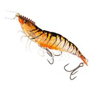 Derwrtup Leurre de crevettes en eau salée réaliste 9 cm - Appâts artificiels réfléchissants doux dans l'obscurité pour saumon poisson-chat aventures plage mer rive