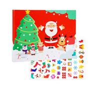 Derwrtup Livre d'autocollants de Noël pour les tout-petits, livres d'autocollants de Noël pour , jouets éducatifs, jouets éducatifs, activités de Noël