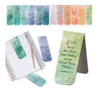 Derwrtup Lot de 12 marque-pages chrétiens magnétiques de la Bible chrétienne - Accessoire de lecture pour enseignants, femmes, hommes, étudiants, école, bureau, salle de ole, bureau