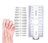 Derwrtup Lot de 240 pointes d'ongles artificiels en acrylique - 12 tailles - Demi-couverture - Sans trace - Kit d'extension d'ongles facile avec