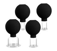 Derwrtup Lot de 4 ventouses pour la thérapie faciale - Kit de 4 ventouses pour le visage portable pour voyage et salon