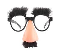 Derwrtup Lunettes amusantes pour sourcils et moustaches avec de grands lunettes de nez, cadeaux de fête, accessoires photo, farces pour Halloween, et adultes