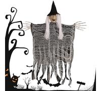 Derwrtup Ornements De Sorcière Halloween - Déco Fête Effrayante Sorcière Extérieur | Décorations Halloween Effrayantes Accessoires Photo pour Intérieur Extérieur Jardin Arbre Chambre