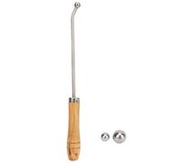 Derwrtup Outil de débosselage pour trompette | Outil d'arrondi cylindrique et extracteur de bosses pour trompette, kit d'entretien en acier inoxydable avec poignée en bois pour saxophone, instruments