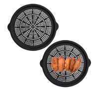 Derwrtup Plaques à pizza | Moule à pizza rond antiadhésif avec perforation, passe au lave-vaisselle, en fonte, pour l'intérieur et l'extérieur, barbecue, pique-nique