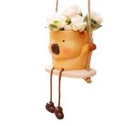 Derwrtup Pot de fleurs suspendu - Design animal - Avec trou de drainage et matériau qui ne se décolore pas - Pour balcon, terrasse, jardin