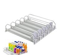 Derwrtup Rangement Canette Frigo Automatique - Distributeur De Boisson Automatique Frigo - Rangement Réfrigérateur Canette | Pour Réfrigérateur Cuisine Armoire Garde-Manger -5 Rangées