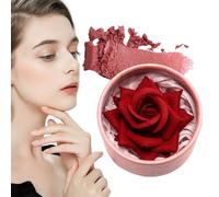 Derwrtup Roses Rosacées | Fard Résistant Tenue Longue Durée,Effet 3D Pétales De Rose Texture Non Grasse Pour Visage Et Joues Soirées Et Événements