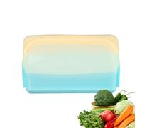 Derwrtup Sac à déjeuner en silicone pour le stockage des aliments - Anti-fuite - Passe au lave-vaisselle - Récipient transparent anti-fuite pour mariner, viande, voyage, sandwich, snacks, céréales