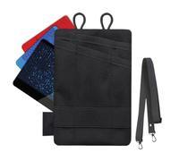 Derwrtup Sac de rangement zippé avec bandoulière, Noir , Voir description | Porte-monnaie pour petits outils, espèces, clés, stylo, lampe de poche, travail, voyage et port quotidien