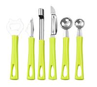 Derwrtup Set d'emporte-pièces à fruits | Outil éplucheur de fruits, décapsuleur, éplucheur, dénoyauteur, trancheuse multifonction, pour la maison, la préparation des aliments, le restaurant, le
