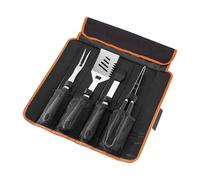 Derwrtup Set d'Outils de Grill - Set De Spatule Et Fourchettes De Cuisson Anti-Adhésives | Ustensiles De Cuisine Extérieure Légers avec Poignées Anti-Chaleur Et Design Ergonomique pour Pique-Nique en
