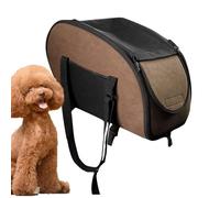 Derwrtup Siège Auto pour Petit Chien,Coussin De Voyage Sécurisé avec Ceinture | Accessoires de Voyage Lavables et Doux pour Chiot - Taxi, Covoiturage, Road Trip et Trajets Quotidiens