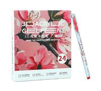 Derwrtup Stylos À Gel Acrylique Pour Peinture, Set de Marqueurs à Peinture Acrylique pour Roches, Marqueurs Dessin Aquarelle pour Papier Bois Cartes Pierre Toile Art Décoratif