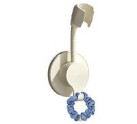 Derwrtup Support De Douchette Main Libre | Fixation Murale Sans Perçage pour Pommeau de Douche | Fixation Ergonomique Réglable pour Salle de Bain Maison Appartement Dortoir