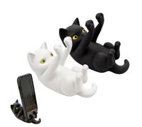 Derwrtup Support De Téléphone Chat Support Bureau Mignon Supports Téléphone | Support De Téléphone Chat 3D Mignon, S'adapte À N'importe Quel Téléphone, Cadeau D'anniversaire Pour Amoureux Des Chats