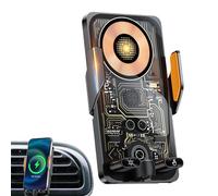 Derwrtup Support Ventilé pour Téléphone en Voiture,Support de Charge sans Fil - d'Aide à la Navigation,pour Navigation, Enregistrement Vidéo, Camion, Caravane, Trajets Quotidiens, Voyage, Road