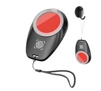 Derwrtup Tampon d'empreintes digitales sans encre, encre d'empreintes digitales, tampon d'empreintes digitales, tampon encreur imperméable avec cordon tour de cou, tampon encreur rouge professionnel