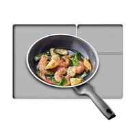 Derwrtup Tapis de Sèche-linge pour Dessus de Machine | Avec Trou De Capture Peluches Protecteur Top Laveuse Sécheuse | 66x46cm Silicone Antidérapant Gardes Linge Pour Table Repassage Espace Travail |