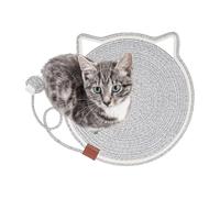 Derwrtup Tapis griffoir pour chat - Tapis rond avec balle - Accessoire pour animaux de compagnie - Avec crochet d'oreille - Lit pour chat - Pour salon, chambre à coucher, moquette, coin