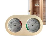 Derwrtup Thermomètre Hygromètre, Thermomètre Hygromètre Intérieur pour Sauna, Compteur à Bois Portable Précis pour Cuisine Chambre Véranda Appartement Cave Maison Jardin Salle de Bain