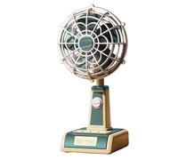 Derwrtup Ventilateur de Bureau,Ventilateur Personnel Rechargeable USB | Personnel Vintage Portable Avec 3 Vitesses Flux D Air Puissant Pour Maison Exterieur Voyage Ecole Cuisine Voiture