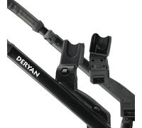 Deryan Adaptateur Universel Siege Auto Bebe pour Poussette Evy, Compatible avec Deryan Evy ou Cosy Bébé de Cybex, Nuna, Kiddy, Joie, Kinderkraft, Maxi-Cosi - Noir