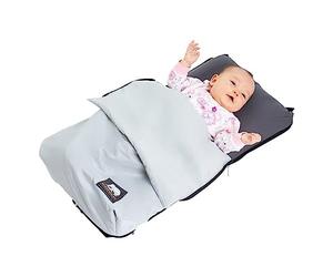 Deryan Air Traveller Avion 2en1 Chaise/Lit Oreiller de Voyage avec Matelas/Sac de Transport, Noir, 1 Pièce