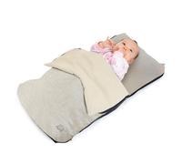 Deryan Air Traveller - Lit de Voyage bébé avec Matelas - Lit bébé pour Avion et Voyage - 2 en 1 - Chaise et lit - avec Sac de Transport et Matelas - 75 x 45 x 6 cm - Crème