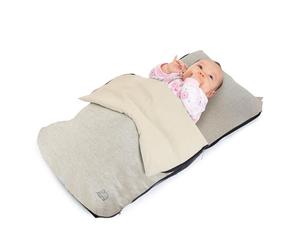 Deryan Air Traveller - Lit de Voyage bébé avec Matelas - Lit bébé pour Avion et Voyage - 2 en 1 - Chaise et lit - avec Sac de Transport et Matelas - 75 x 45 x 6 cm - Crème