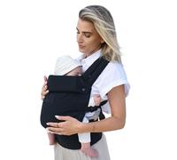Deryan Amora Porte-bébé 4-en-1, Ergonomique, 4 façons de porter, Convertible, Confortable, Lanières Rembourrées, Ajustable, Support de Tête, Pour Bébés De 0 à 20 kg (0 à 2 ans), Noir