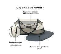 DERYAN Baby Luxe Lit Bébé de Voyage - Avec Matelas Auto-Gonflable Inclus - Cream