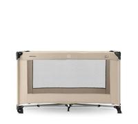 Deryan Believer Lit Parapluie Bébé avec Matelas Inclus, 0-5 Ans (0-20 kg), Léger 9 kg, Grand Matelas, Ouverture Latérale, Design Pliable, Sac de Transport Inclus, 120 x 60 cm (Nougat)
