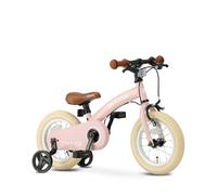Deryan Bicyclette pour Enfant 12" | Vélo 3 en 1 | Bicyclette avec Selle réglable et Guidon | Vélo Enfant pour garçons et Filles | Rose