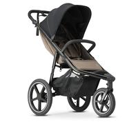 Deryan Bolt Poussette 3 Roues Tout Terrain Runner, Roues XL Gonflables 6 mois à 4 ans, Suspension, Position Allongée, Pliable, Jusqu'à 22 kg, Guidon Réglable, Panier XL Jusqu'à 3 kg, Hasel