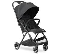 Deryan Easy Travel Buggy Poussette de voyage pour enfant de la naissance jusqu'à 22 kg Avec fonction inclinable Ultraléger 7,5 kg Petit pliable à une main UPF 50+ Panier jusqu'à 3 kg (Noir)