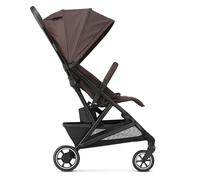 Deryan Easy2, Poussette Canne, Poussette Bebe Légère et Compacte, 0-4 ans, 3 Positions d'Inclinaison, Ultra légère 7.8 kg, Pliage d'une seule main, Position Allongée, UPF 50+, Panier (Chocolat)
