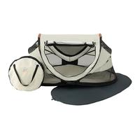 Deryan Lit de voyage pour enfant - Lit de camping pop-up avec matelas autogonflant - Portable et pliable - Ivoire