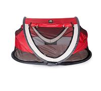 Deryan Lit de Voyage Pour Petits Enfants Avec Matelas - De la Naissance Jusqu'à 4,5 ans - Tente Bébé Pop-Up Montée en 2 Secondes - Moustiquaire et Sac de Voyage Inclus - 136x84x62cm (Rouge)