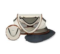 Deryan Lit de Voyage pour Petits Enfants avec Matelas, Lit bébé de la Naissance Jusqu’à 4,5 Ans, Pop Up Tente pour Bébé Montée en 2 Secondes, Moustiquaire & Sac de Voyage Inclus, Facile à Plier, Sable