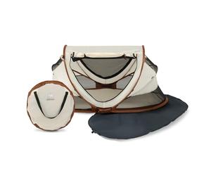 Deryan Lit de Voyage pour Petits Enfants avec Matelas, Lit bébé de la Naissance Jusqu’à 4,5 Ans, Pop Up Tente pour Bébé Montée en 2 Secondes, Moustiquaire & Sac de Voyage Inclus, Facile à Plier, Sable