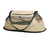 DERYAN Travel Cot lit de Voyage - BabyBox - Pop up - Léger, Compact et Pliable - Déplié en Seulement 2 Secondes - avec moustiquaire et Sac de Transport - Crème