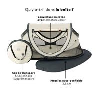 DERYAN Lit d'enfant de voyage escamotable Toddler Luxe et moustiquaire Crème