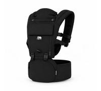 Deryan Pack - Porte-bébé - Porte-bébé ergonomique pour nouveau-né - Avec compartiment de rangement - Plusieurs positions de transport - Extra sûr (premium, noir)