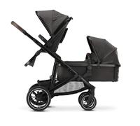 Deryan Poussette pour 2 enfants - Pour nouveau-nés, tout-petits et enfants à l'âge préscolaire - Poussette pour bébé jusqu'à 50 kg - Poussette de voyage 2 en 1 - Kit complet - Gris